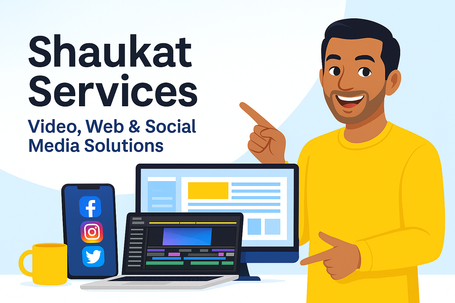 Welcome to Shaukat Services — Your Trusted Digital Partner for Videos, Websites, and Social Media Growth