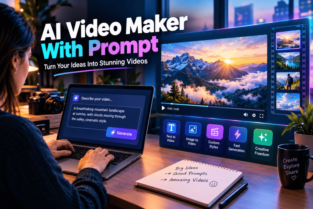 AI Video Maker With Prompt Create Videos From Text in 2026